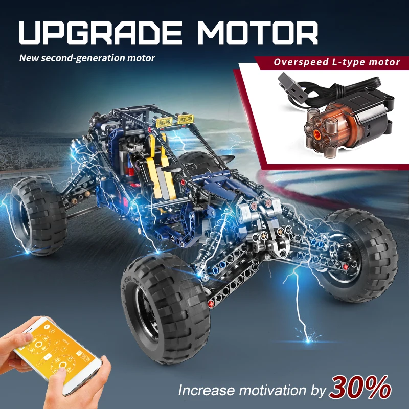 MOULD KING 18018 Lightning Buggy Ferngesteuerter Bausatz | 532 PCS – Bild 5