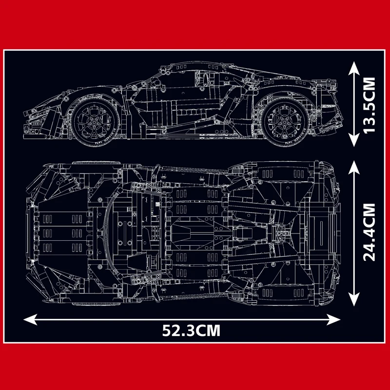 Mould King 13190 Lykan Ferngesteuertes Hypersport-Auto Bauset | 4,070 Teile – Bild 5