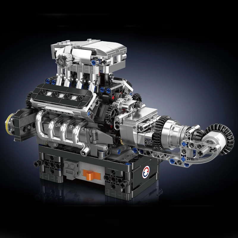 Mould King 10206 Turbolader-V8-Motor-Bausatz | 737 Teile – Bild 4