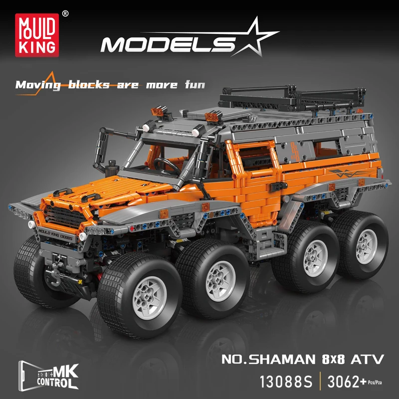 Mould King 13088S Avtoros Shama Ferngesteuerter 8WD Truck Bausatz | 3,062 Teile – Bild 3