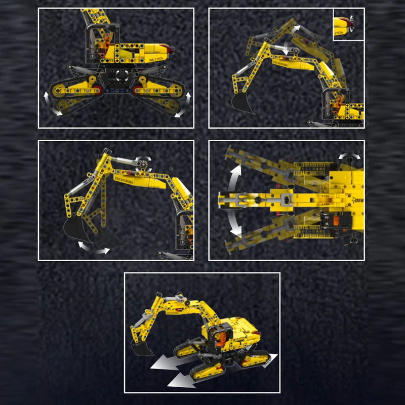 Mould King 17076 SFINX Future Excavator Baukasten | 840 Teile – Bild 5