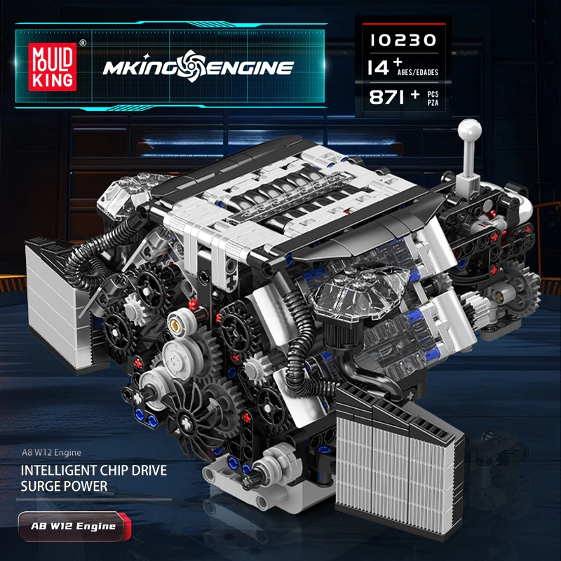 Mould King 10230 W12 Twin Turbo Motor Modellbausatz | 871 Teile – Bild 3