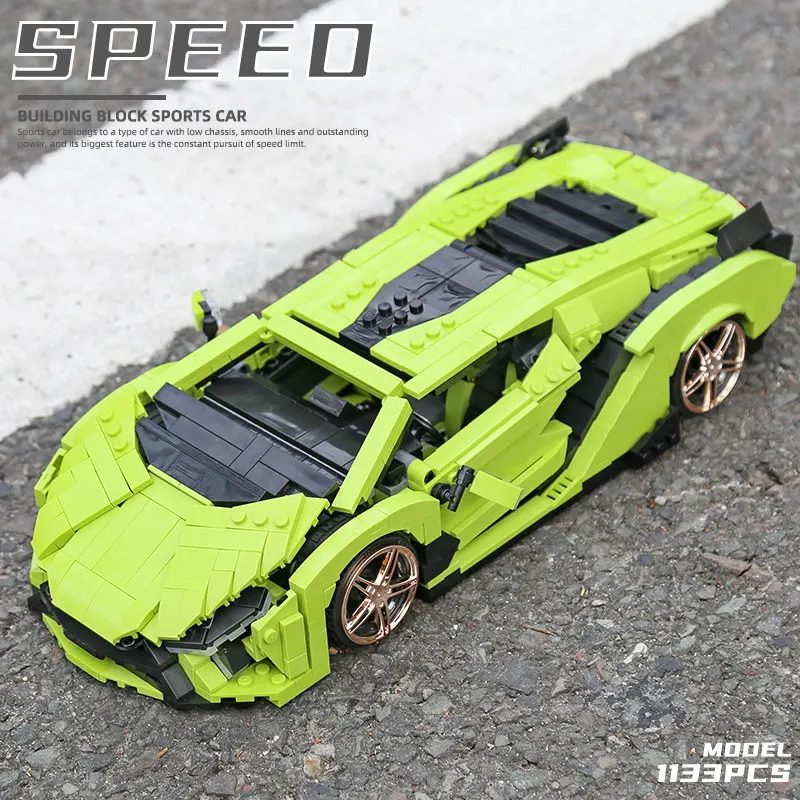 Mould King 10011 Italian Bull SAI Sportwagen-Modellbausatz | 1,168 Teile – Bild 6