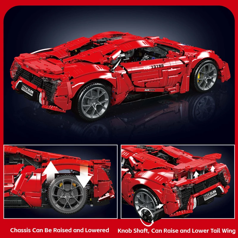 Mould King 13190 Lykan Ferngesteuertes Hypersport-Auto Bauset | 4,070 Teile – Bild 2