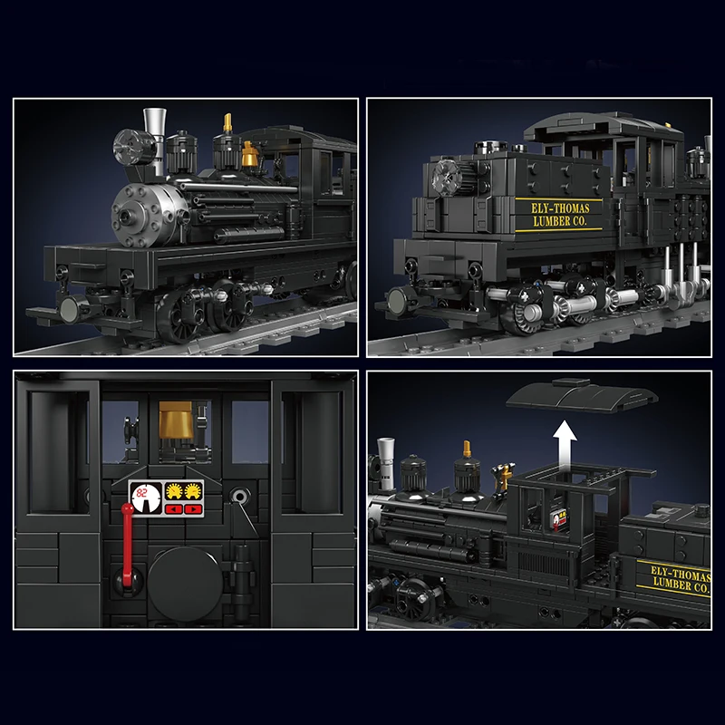 Mould King 12032 Shay-Typ Dampflokomotive Bausatz | 880 Teile – Bild 4
