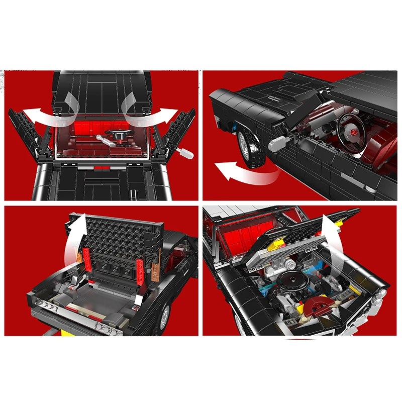 Mould King 10199 GTO Classic Muscle Car Modellbausatz | 1,563 Teile – Bild 5