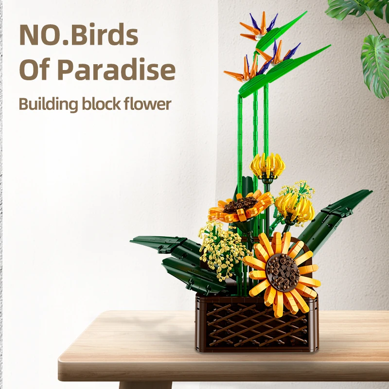 Mould King 10024 Paradiesvogel-Blumenstrauß-Bausatz | 1,608 Teile – Bild 5