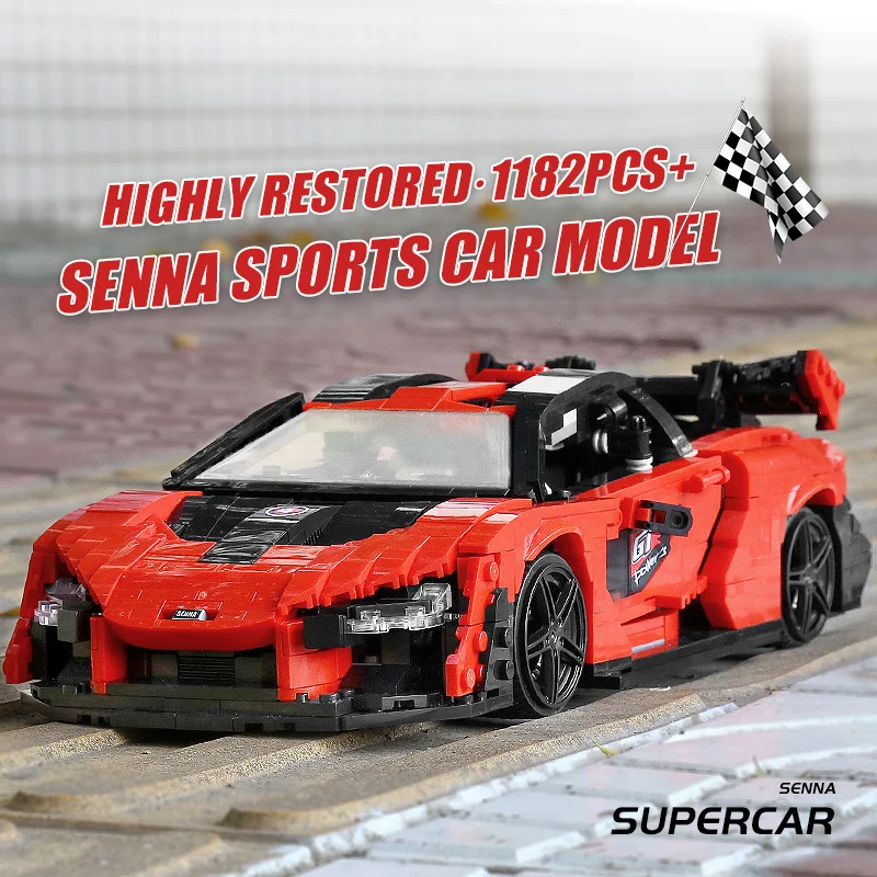 MOULD KING 10007 Creative Senna GTR Sportwagen-Bausatz | 1,182 PCS – Bild 4