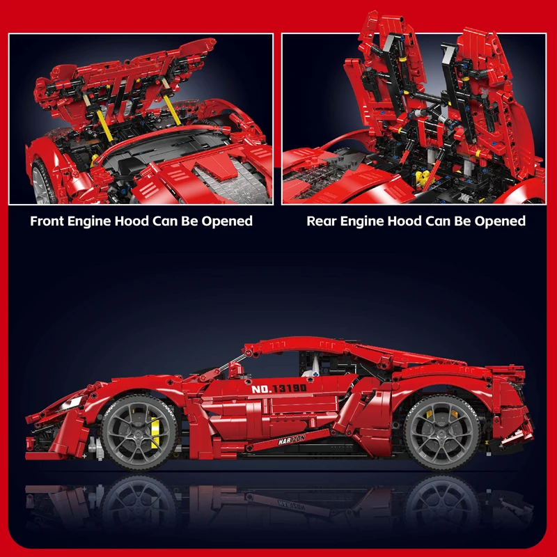 Mould King 13190 Lykan Ferngesteuertes Hypersport-Auto Bauset | 4,070 Teile – Bild 4