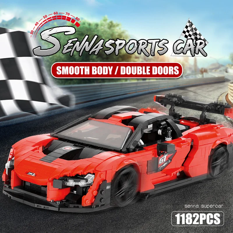MOULD KING 10007 Creative Senna GTR Sportwagen-Bausatz | 1,182 PCS – Bild 2