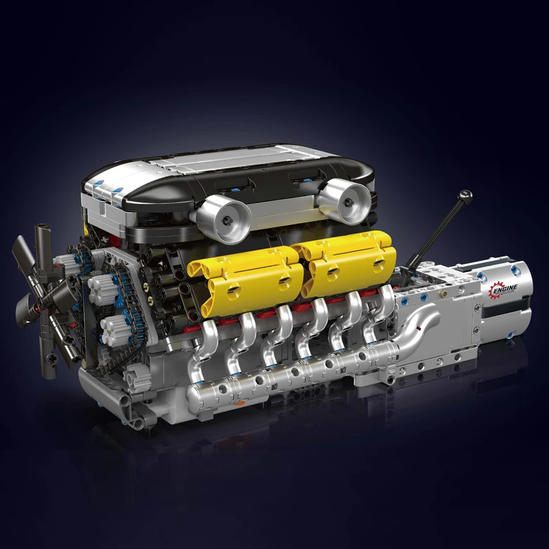 Mould King 10202 Motorisierter Lambo V12 Motor & Getriebe Bausatz | 1,260 Teile – Bild 3
