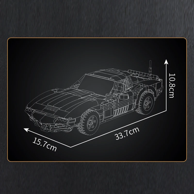 Mould King 10198 Corvette C3 Automodellbausatz | 1,347 Teile – Bild 5