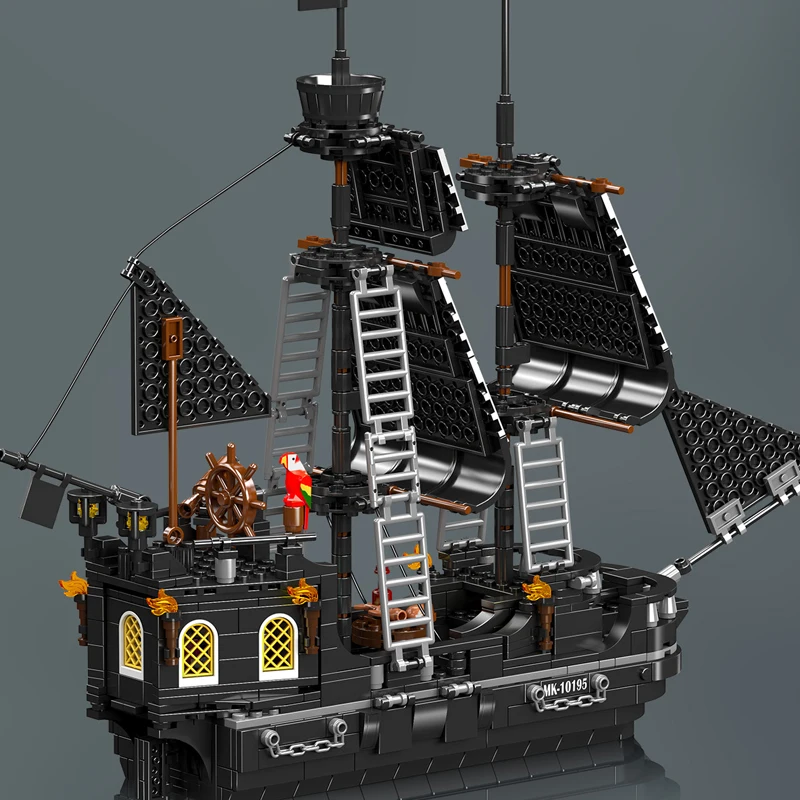 Mould King 10195 Black Pearl Piratenschiff-Bausatz | 932 Teile – Bild 2