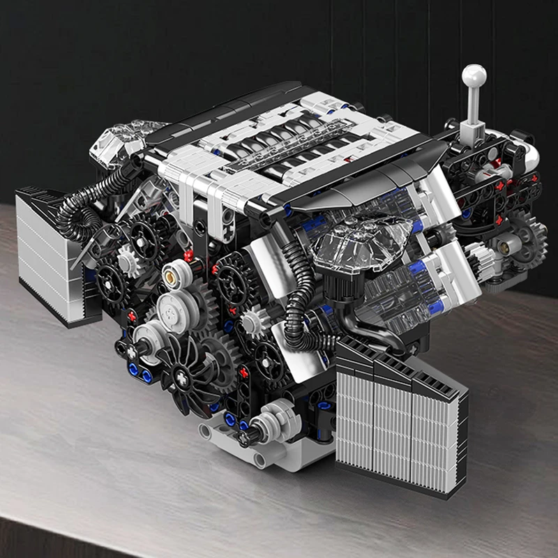 Mould King 10230 W12 Twin Turbo Motor Modellbausatz | 871 Teile – Bild 2