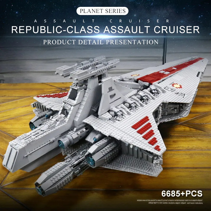 Mould King 21005 Venator Republic Attack Cruiser Bausatz | 5.374 Teile – Bild 3