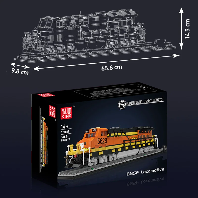 Mould King 12041 BNSF Eisenbahn-Lokomotiven-Modellbausatz | 1,362 Teile – Bild 5