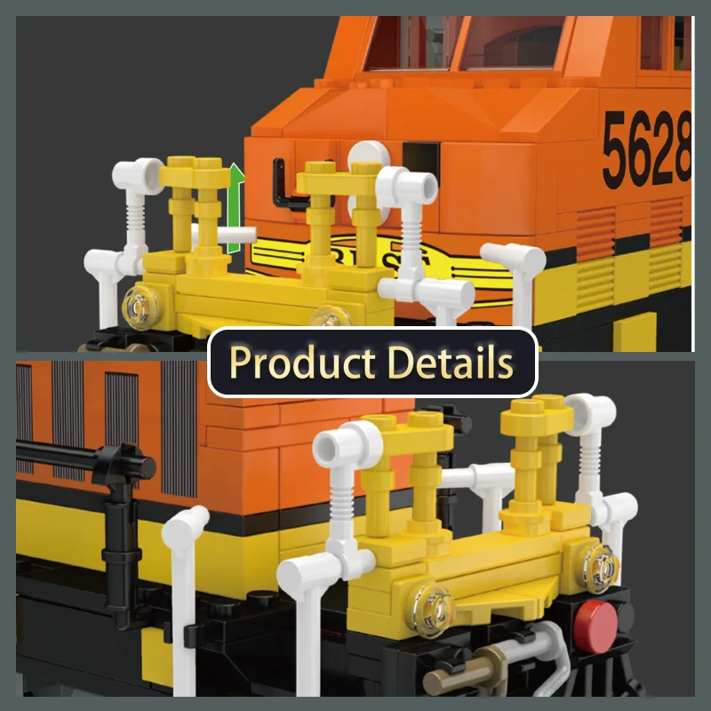 Mould King 12041 BNSF Eisenbahn-Lokomotiven-Modellbausatz | 1,362 Teile – Bild 4