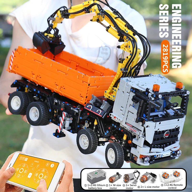 Mould King 19007 2-in-1 RC Bagger & Muldenkipper Bausatz | 2,970 Teile – Bild 3